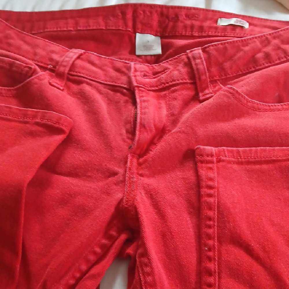 Arizona Jean Company Women's Vibrant Red Skinny Jeans